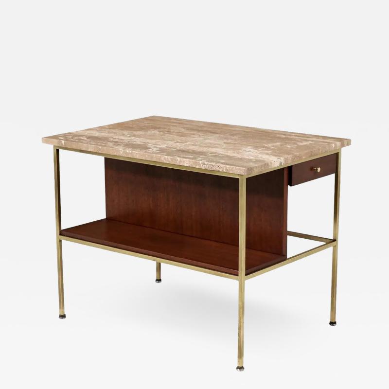 Paul McCobb Paul McCobb Irwin Collection Marble Brass Side Table for Calvin Furniture