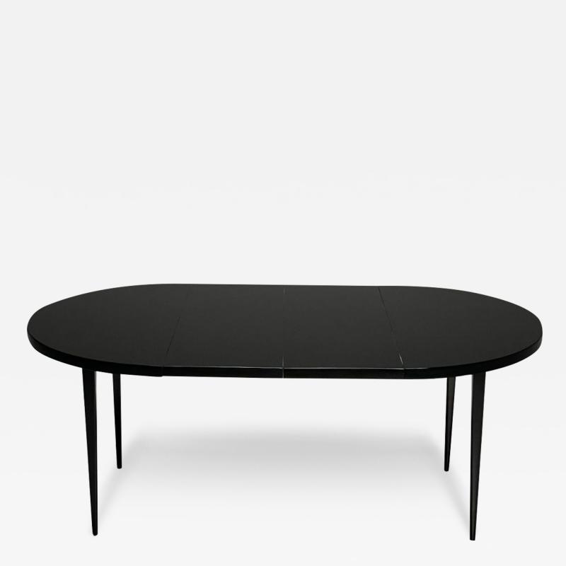 Paul McCobb Paul McCobb Mid Century Modern Planner Group Dining Table Black Lacquer 1950s