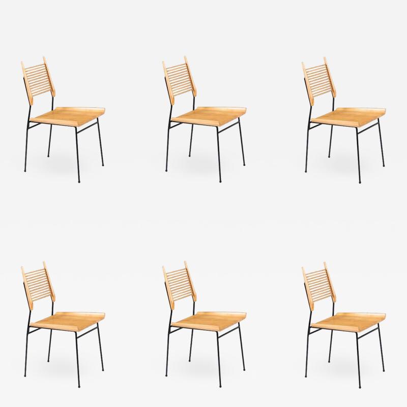 Paul McCobb Paul McCobb Planner Group Iron Maple Dining Chairs for Winchendon Furniture