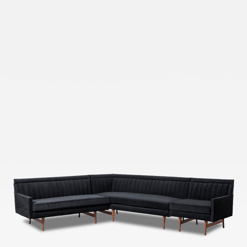 Paul McCobb Paul McCobb Symmetric Group 3 Piece Channel Back Sectional Sofa Widdicomb 1950s