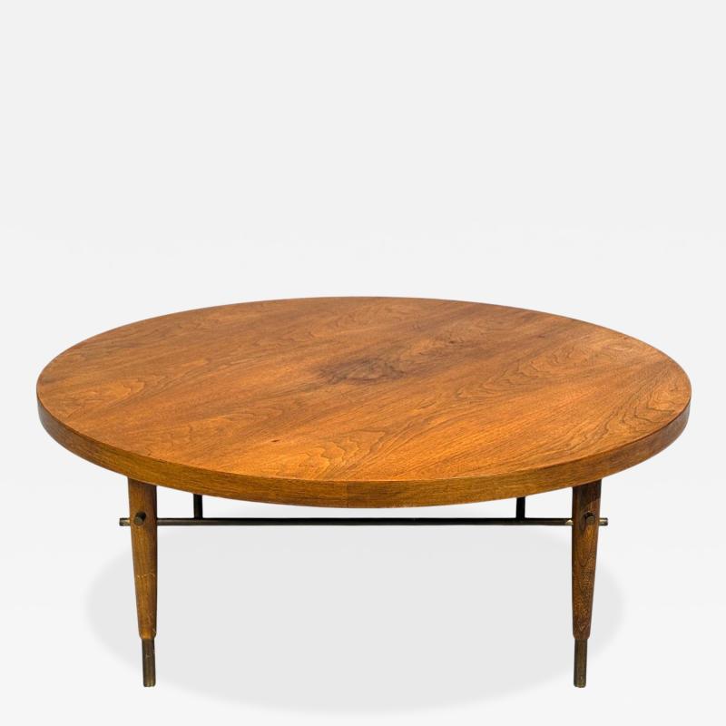 Paul McCobb Paul McCobb attr Coffee Table Walnut Brass USA 1950s