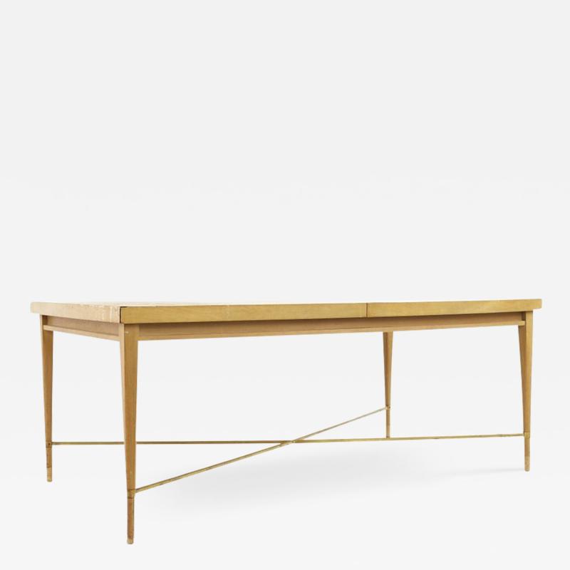 Paul McCobb Paul McCobb for Calvin Mid Century Brass X Base Dining Table