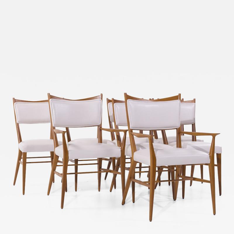 Paul McCobb Paul McCobb for Calvins Irwin Collection Leather Dining Chairs Set of 8