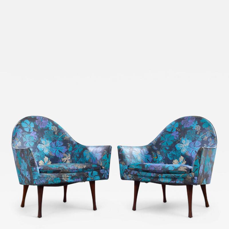 Paul McCobb Paul McCobb for Widdicomb Symmetric Group Mid Century Lounge Chairs