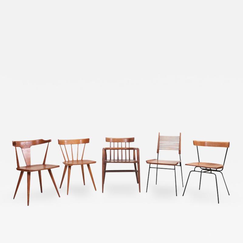 Paul McCobb Set of Five Different Paul McCobb Planner Group Chairs for Winchendon