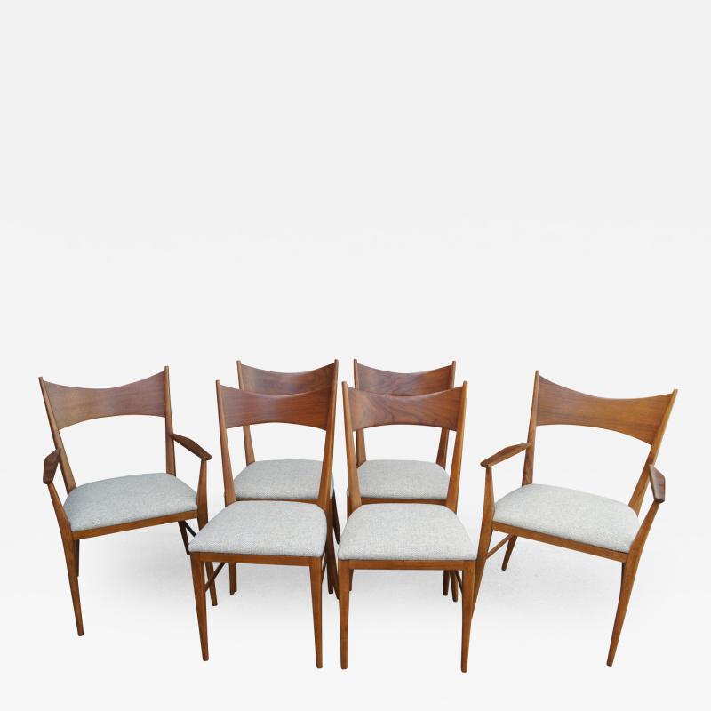 Paul McCobb Set of Six Irwin Group Walnut Chairs by Paul McCobb for Calvin