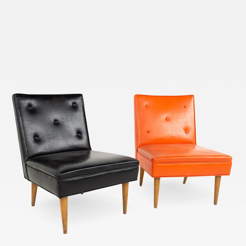 Paul McCobb Style Mid Century Slipper Lounge Chairs A Pair