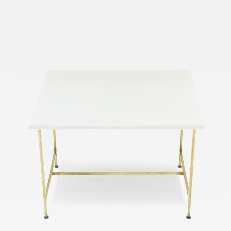 Paul McCobb Vitrolite and Brass Side End Table 1960