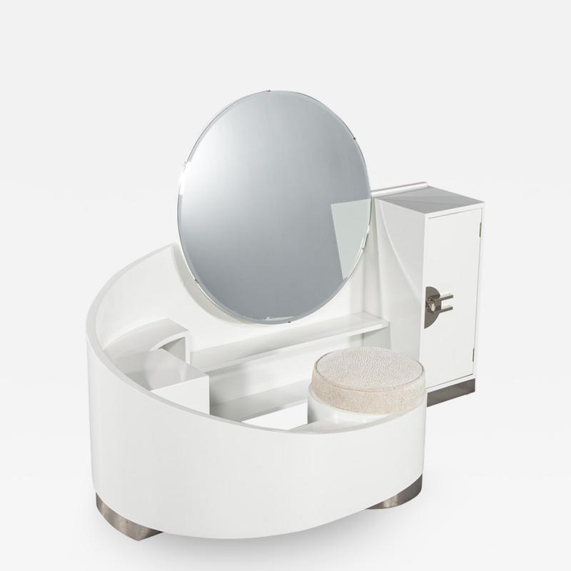 Paul Poiret Curved Art Deco Modern Vanity Set By Paul Poiret