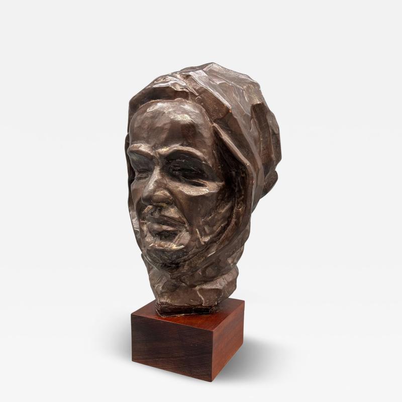 Paul Serst Head of a Berber man terracotta sculpture Paul Serst Belgium circa 1940