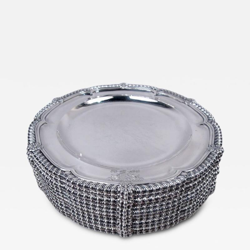 Paul Storr Paul Storr Georgian Regency Sterling Silver Dinner Plates 1810