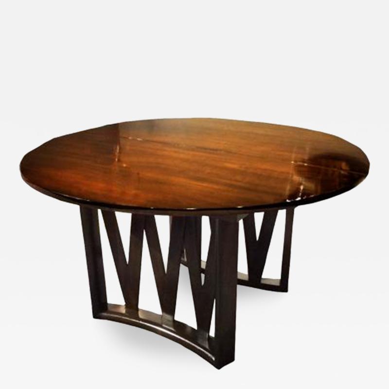Paul T Frankl A Round Expanding Mid Century Dining Table by P Frankl