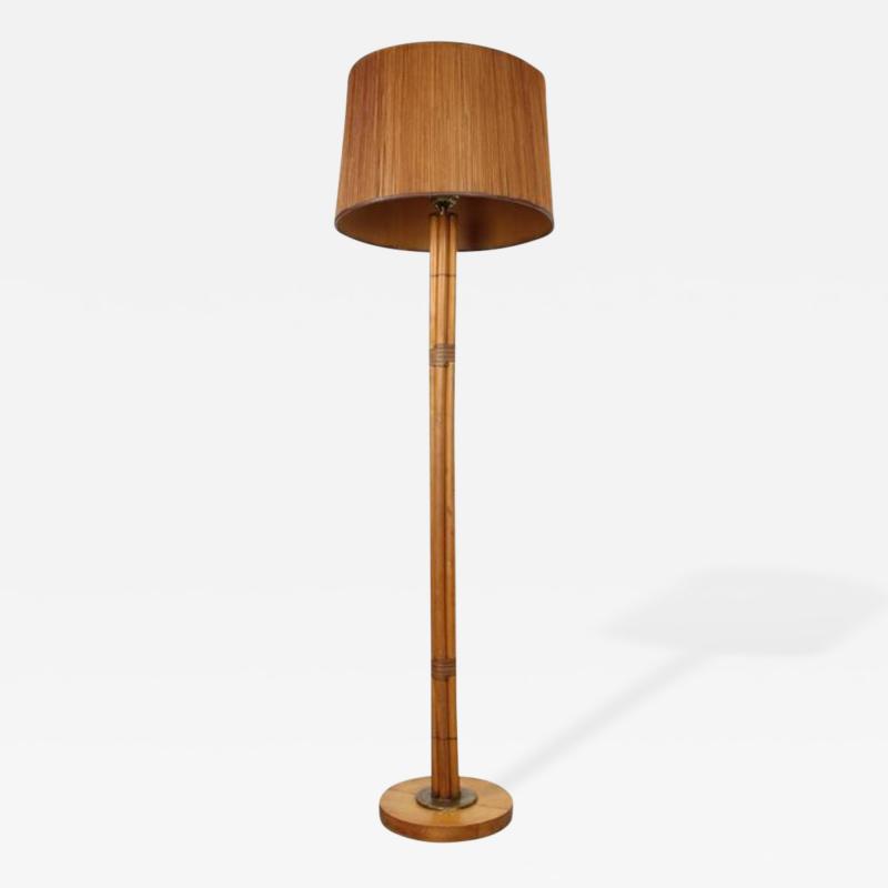 Paul T Frankl Bamboo Floor Lamp in the Manner of Paul Frankl