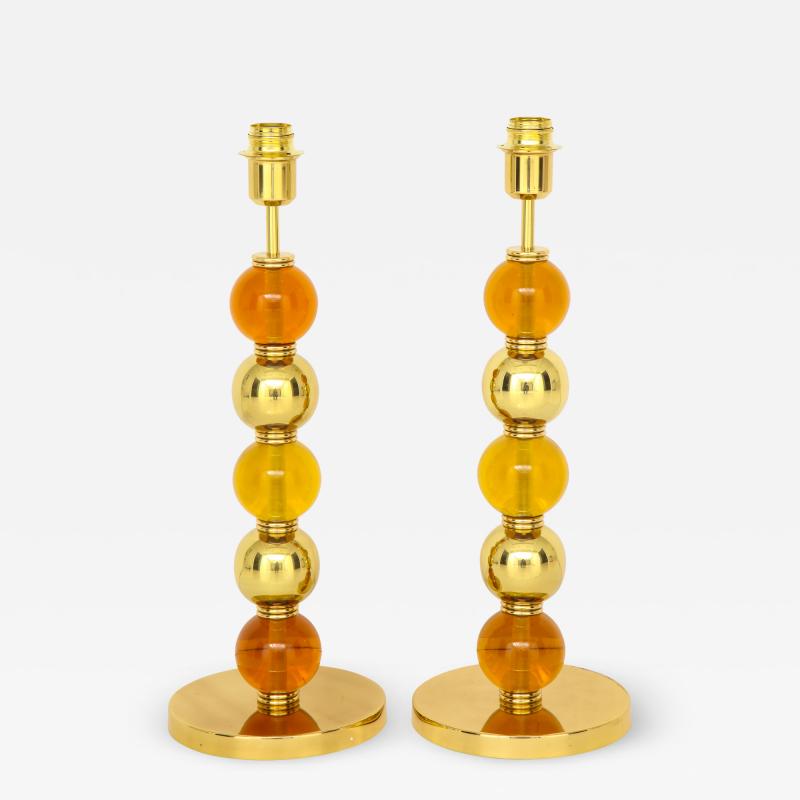 Paul Veronese Ulen Pair of Murano glass lamps in the style of Veronese