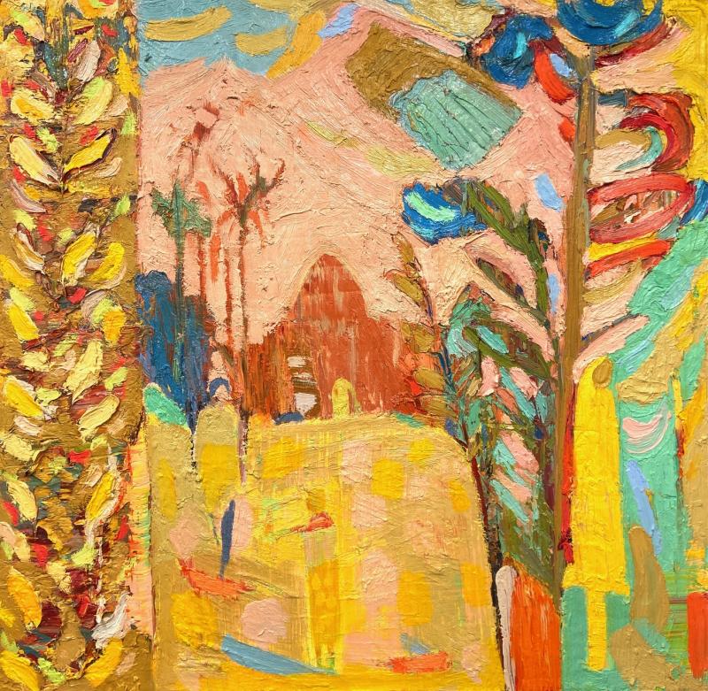 Paul Wadsworth Pink Mountain Temple Garden