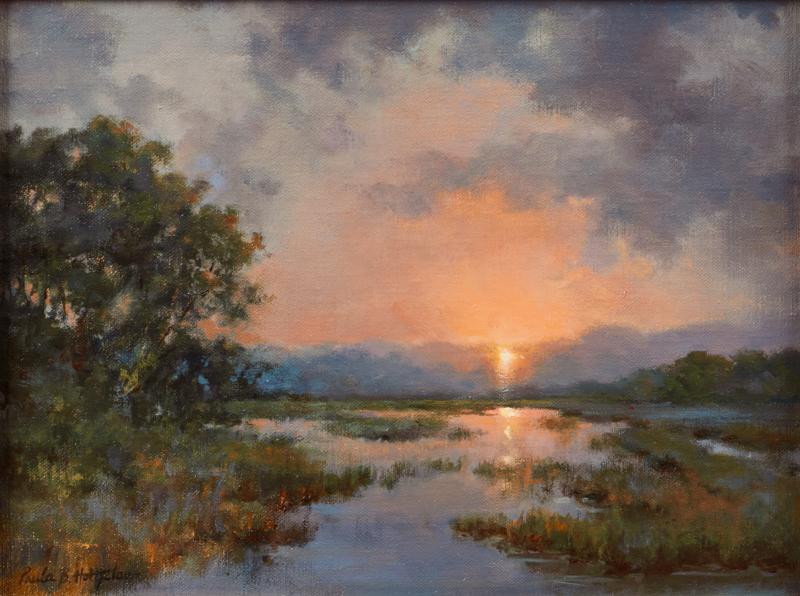 Paula Holtzclaw Days End Along the Wetlands