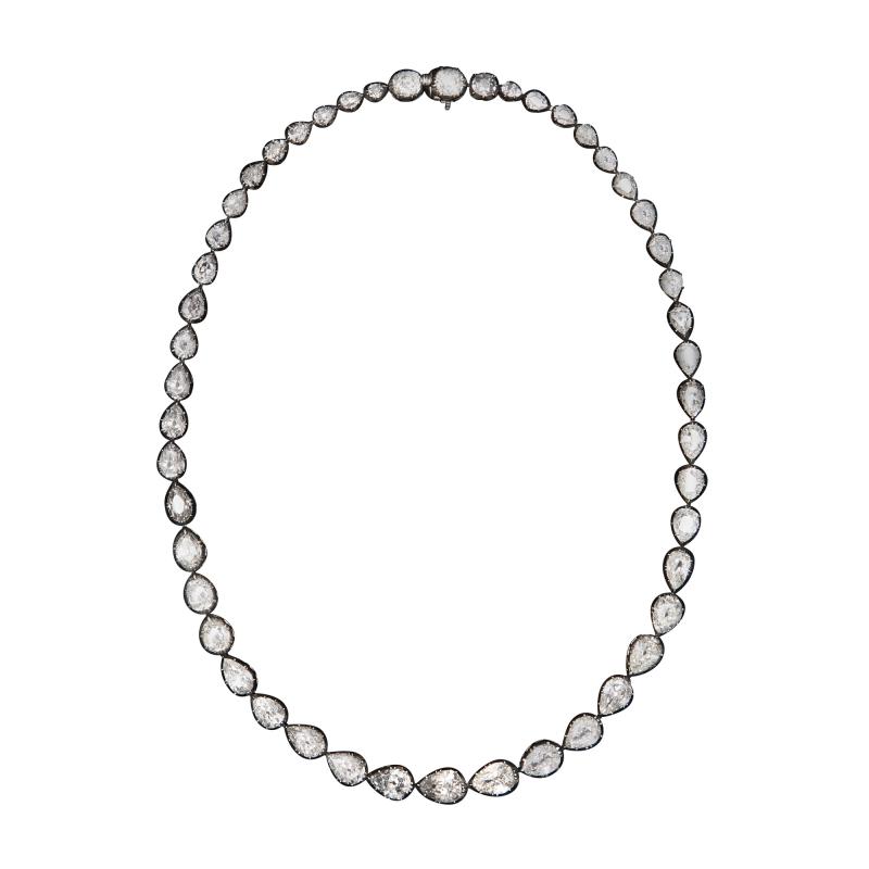 Pear Shape Diamond Riviere Necklace