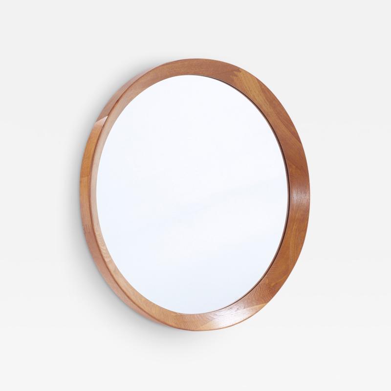 Pedersen Hansen Pedersen and Hansen Mid Century Danish Teak Round Mirror