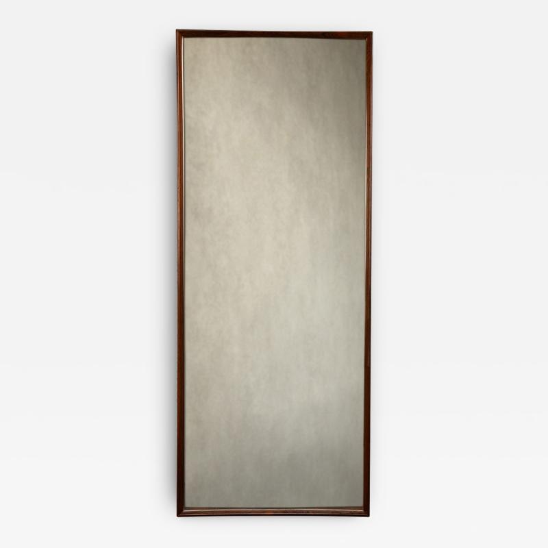 Pedersen Hansen Rectangular Rosewood Wall Mirror by Pedersen and Hansen Denmark 1960s