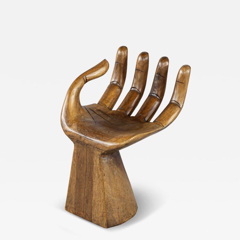 Pedro Friedeberg Carved Hand Chair in the Style of Pedro Friedeberg