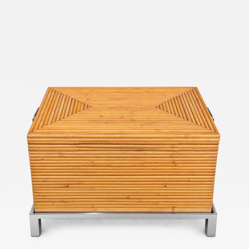 Pencil Reed Chest on Chrome Base 1970