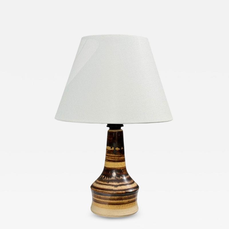 Per Engstrom Small Table Lamp Beige Ceramic Denmark 1970s