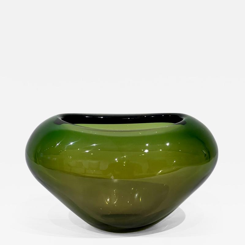 Per L tken Handblown Green Glass Vase by Per Lutken