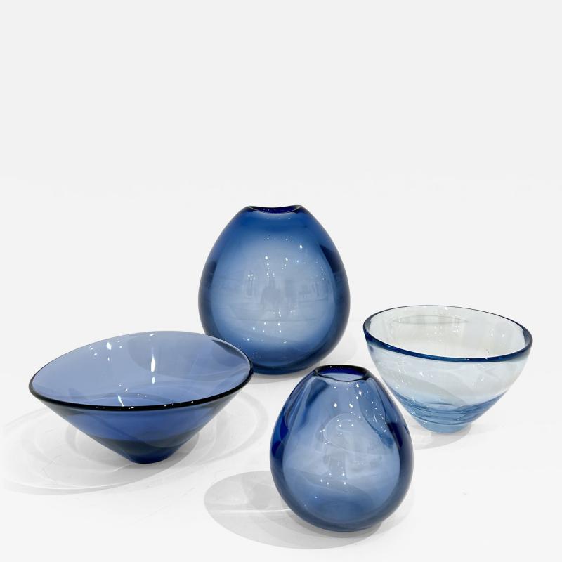 Per L tken Set of Four Per Lutken for Holmegaard Glass Pieces