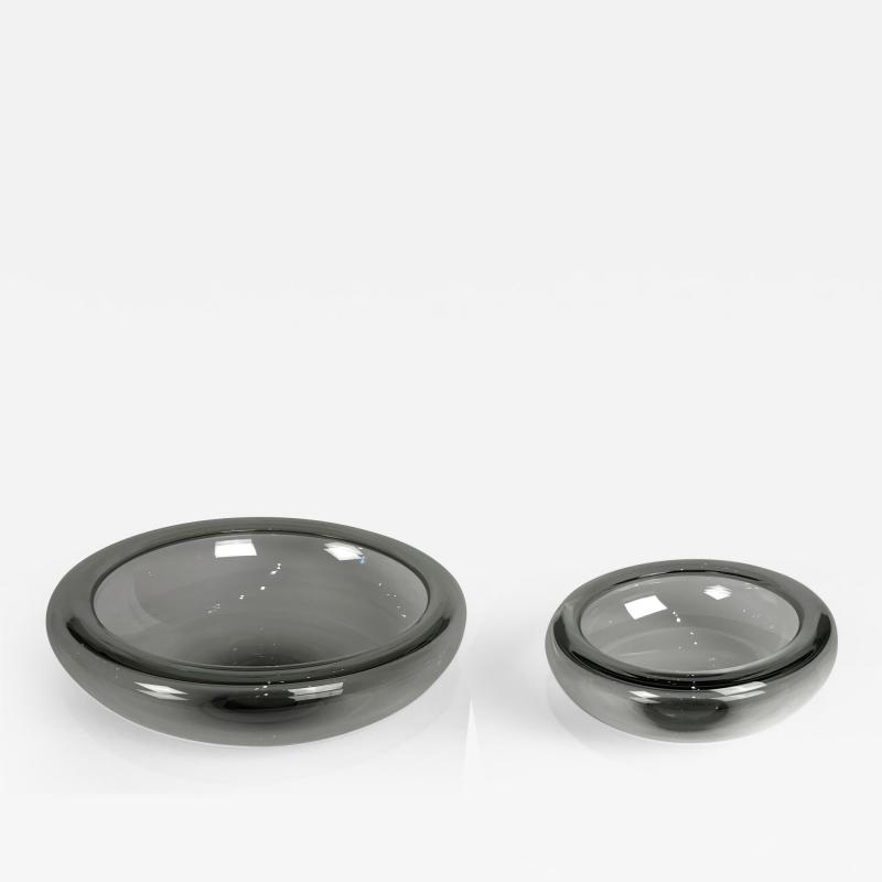 Per L tken Two Glass Bowls by Per Lutken for Holmegaard