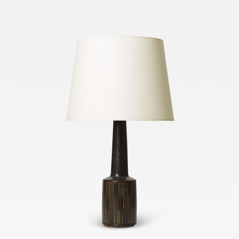 Per and Annelise Linnemann Schmidt Danish Modern Table Lamp with Grid Relief by Palshus Stent j