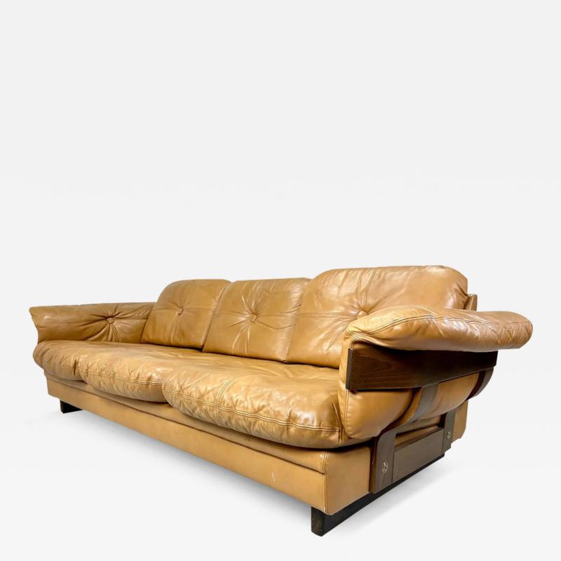 Percival Lafer 1970s Brazilian Leather Sofa