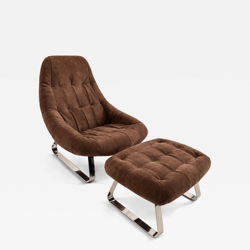Percival Lafer Earth Chair and Ottoman by Percival Lafer 1970s Brazil