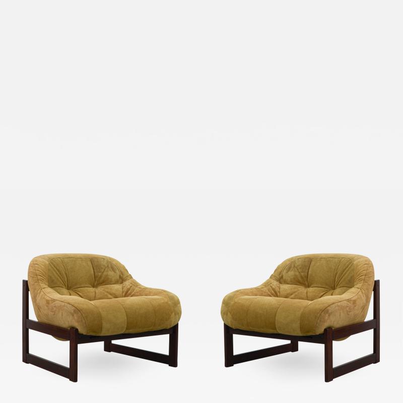 Percival Lafer Pair of Midcentury Brazilian Armchairs by Percival Lafer 1970s