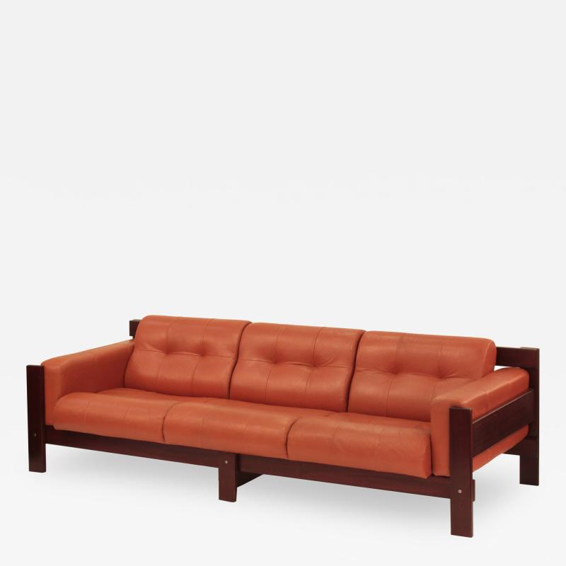 Percival Lafer Sofa with Glove Leather Upholstery by Percival Lafer