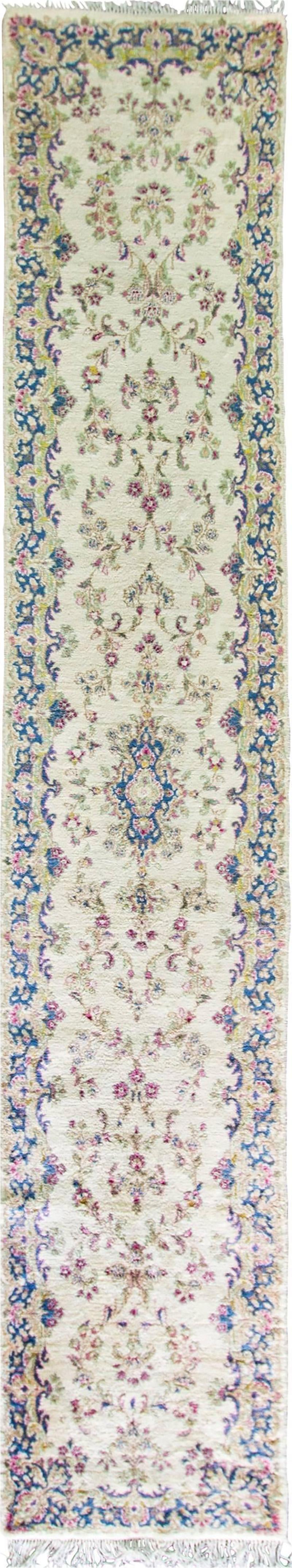 Persian Kerman Runner circa 1950 25 x 1410 Free Shipping