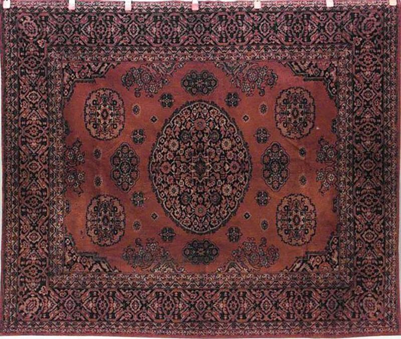 Persian Red and Black Velvet Table Cover