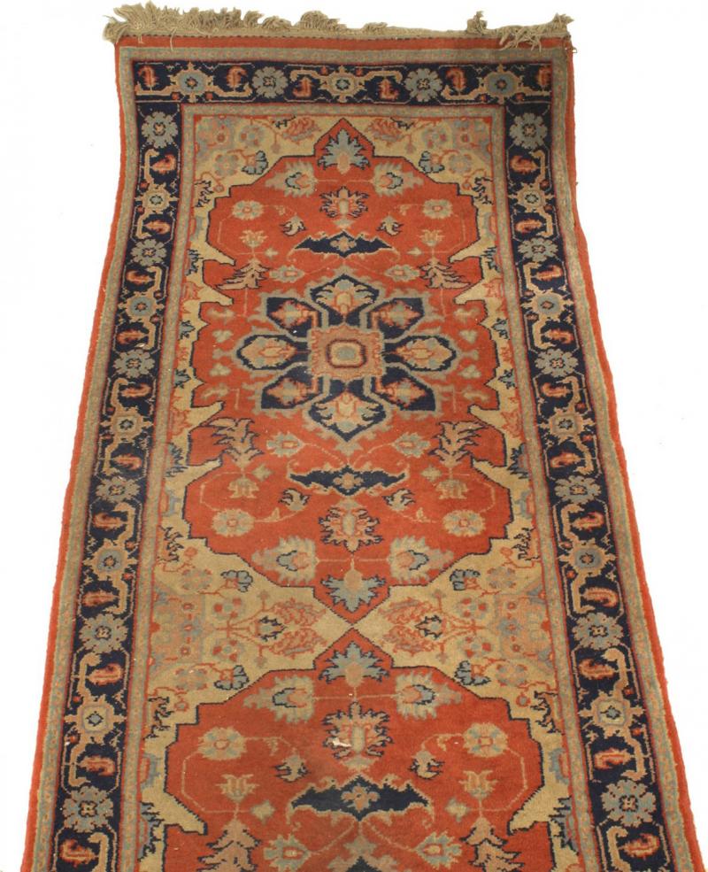 Persian Style Red Beige and Blue Runner Carpet