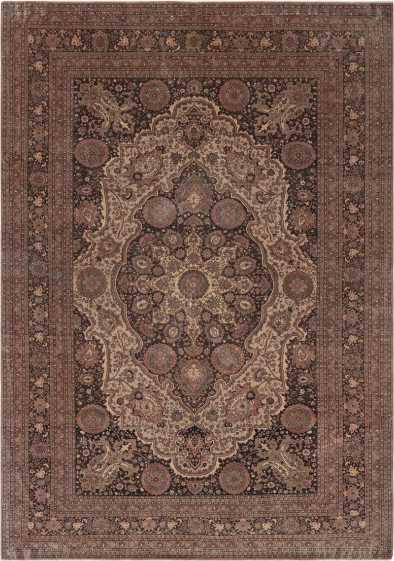 Persian Tabriz Hand Knotted Wool Rug