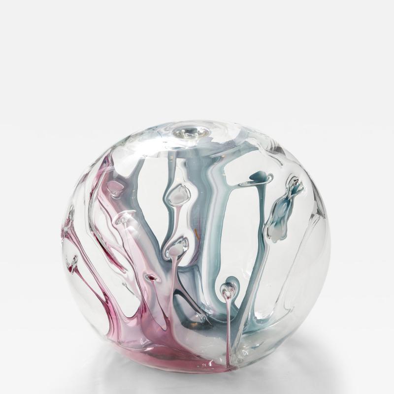 Peter Bramhall Peter Bramhall Magenta Blue Glass Orb