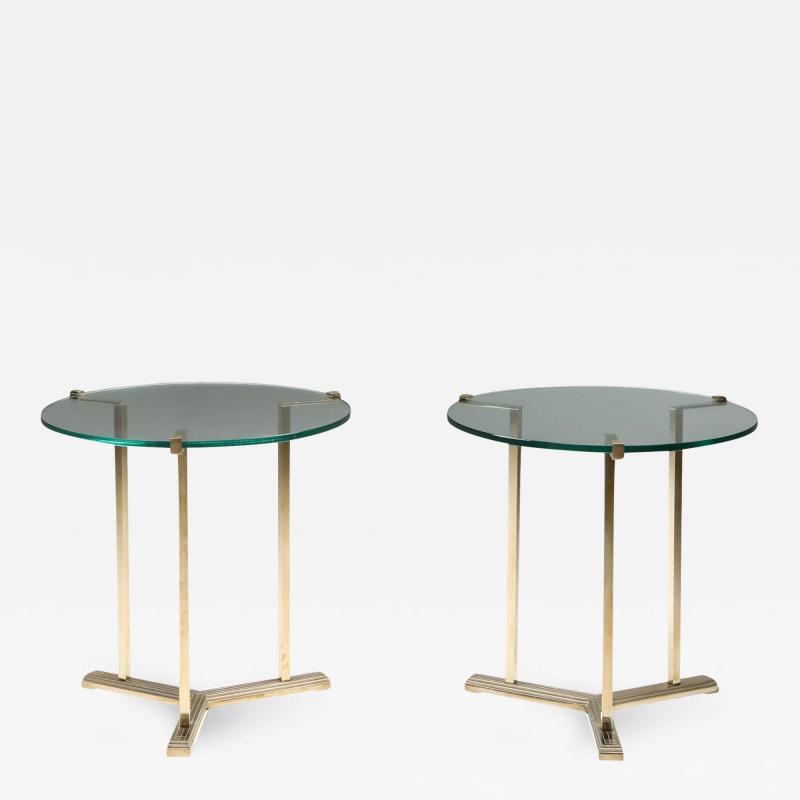 Peter Ghyczy Brass Side Tables by Peter Ghyczy 1980s