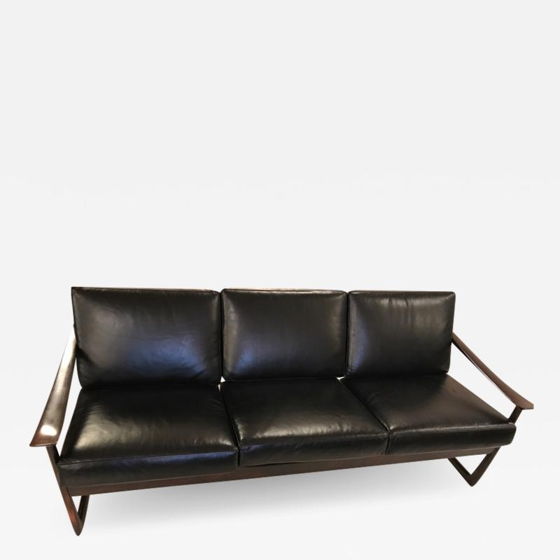 Peter Hvidt Orla M lgaard Nielsen Peter Hvidit black leather sofa