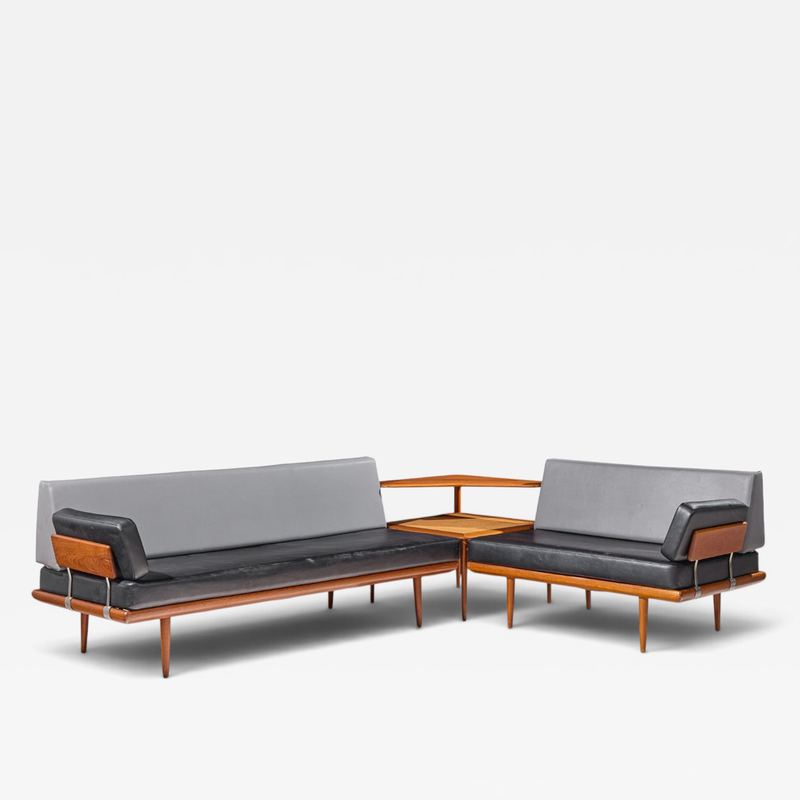 Peter Hvidt Peter Hvidt for France S ns Minerva Danish Teak Three Piece Sectional Sofa