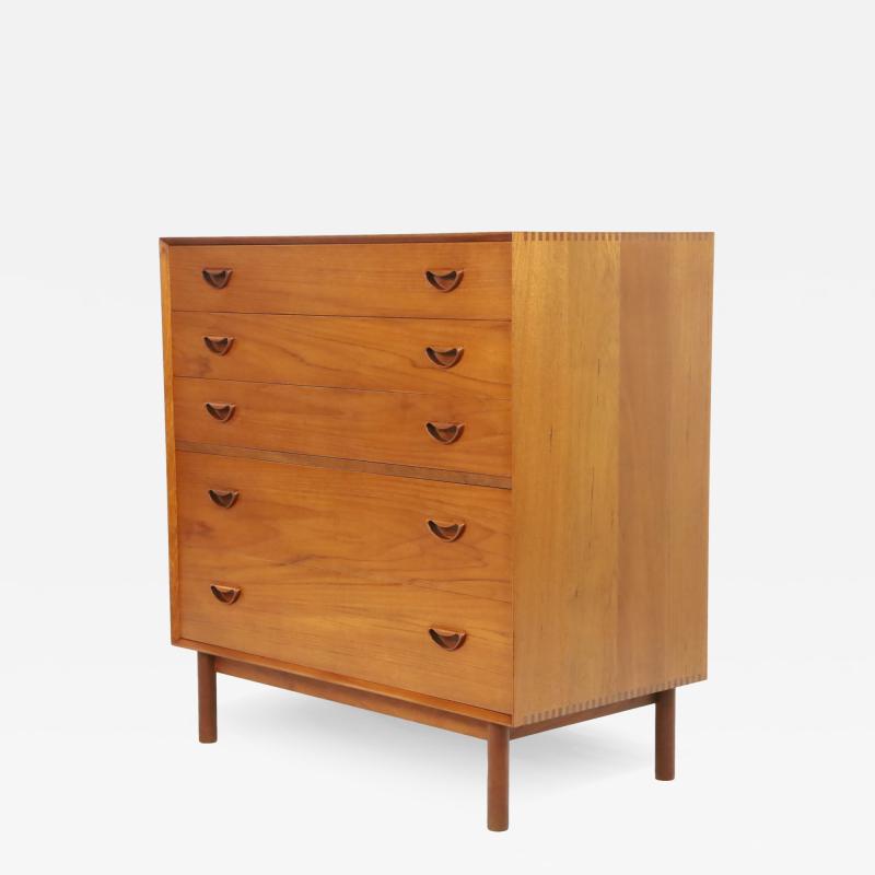 Peter Hvidt Solid Teak Scandinavian Modern Five Drawer Dresser by Peter Hvidt