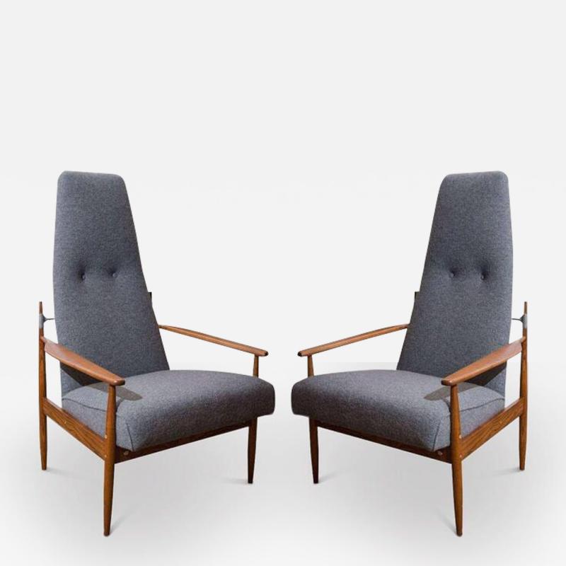 Peter Hvidt TALL DANISH LOUNGE CHAIRS