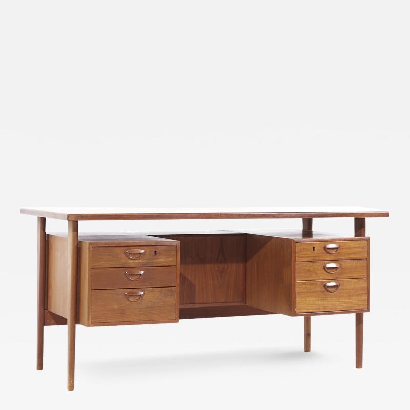 Peter L vig Nielsen Peter Lovig Nielsen Peter Lovig Mid Century Teak Executive Desk