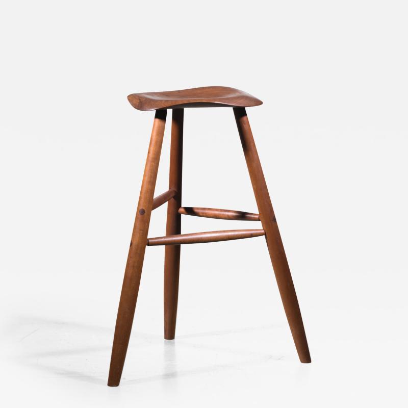 Peter Resnik Peter Resnik studio bar stool with elegant freeform seat USA