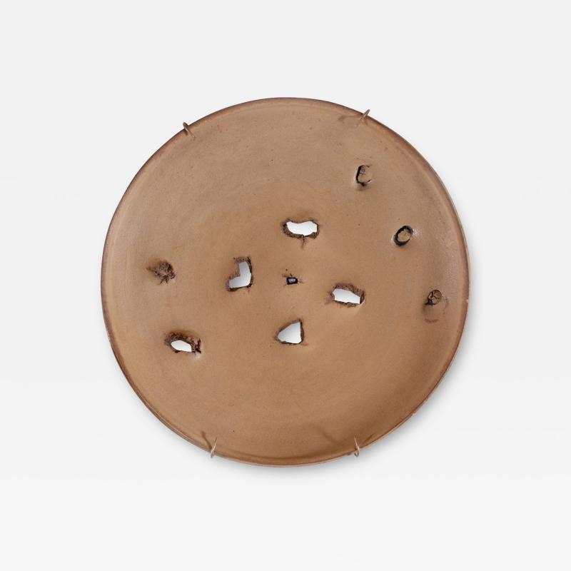 Peter Voulkos Charger with Porcelain Piercings