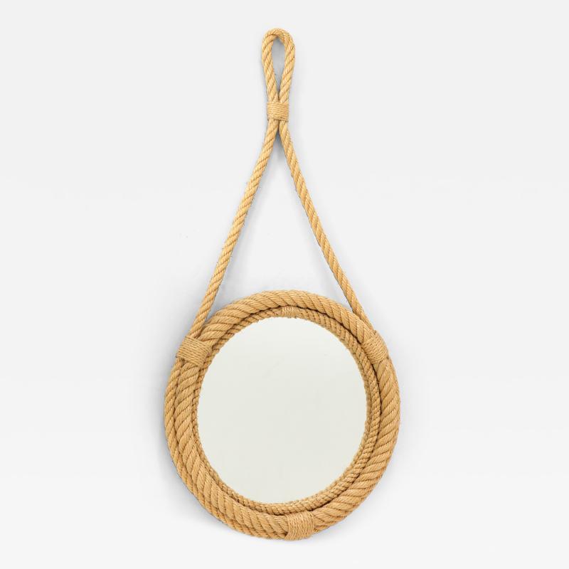 Petite Wall Rope Mirror by Audoux Minnet France 1960s