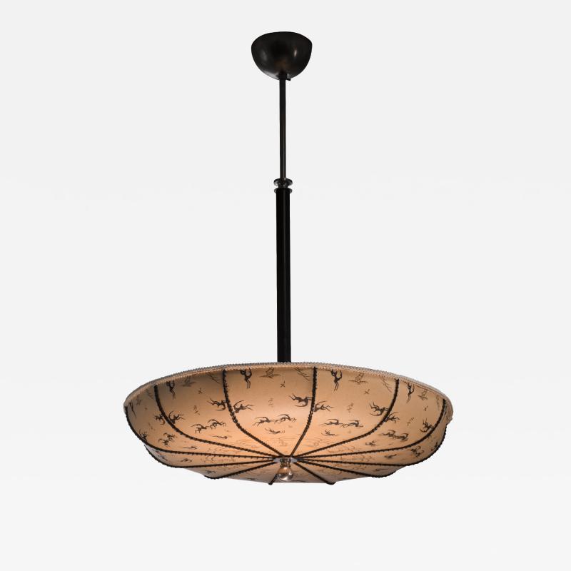 Pewter and fabric pendant Sweden