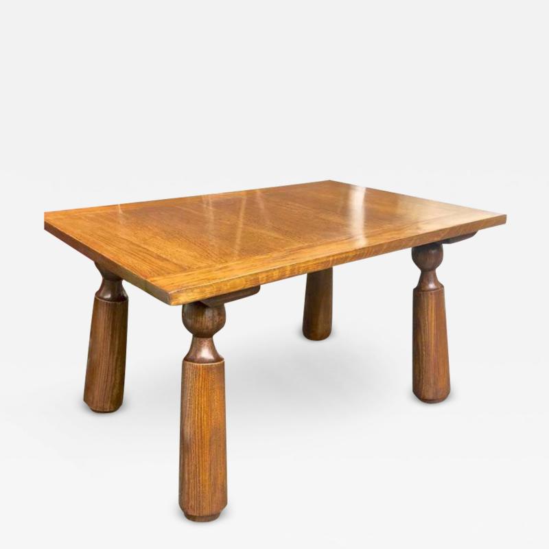 Philip Arctander Organic Oak Coffee Table With Massive Legs in the Style of Phillip Arctander